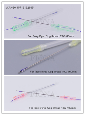 Ανελκυστήρας 19G100mm νημάτων Cannulla ΒΑΡΑΊΝΩ PDO PCL PLLA 4D για τη μη χειρουργική ανύψωση προσώπου